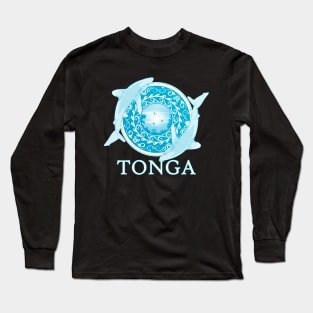 Oceanic Whitetip Sharks Tonga Pride Long Sleeve T-Shirt